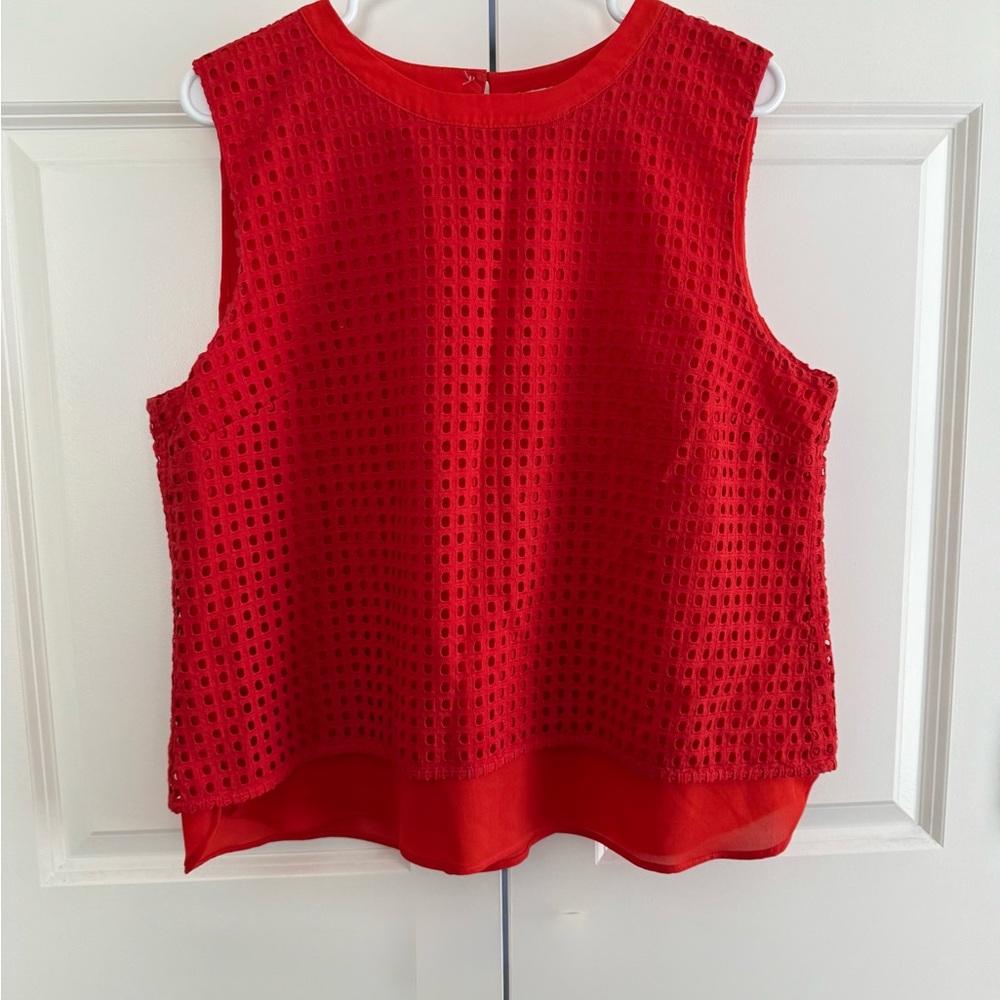 Elegant Orange Sleeveless Top